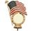 Blank U.S. Flag Plastic Riser W/2" Insert Space(Without Base), Price/piece