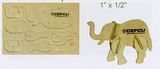 Custom Africa Mini-Logo Elephant Puzzle (4 5/8
