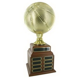 Custom Gold Basketball Perpetual Trophy (20