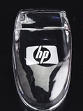 Custom Clear Glass Mouse Paperweight, 4 1/2