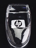 Custom Clear Glass Mouse Paperweight, 4 1/2" L X 2 3/8" W
