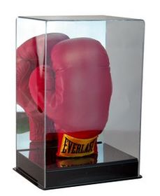 Custom Vertical boxing glove display case