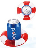 Blank Inflatable Inflatable Life Preserver Shaped Drink Holder, 5 3/4