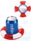Blank Inflatable Inflatable Life Preserver Shaped Drink Holder, 5 3/4" Diameter