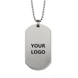 Custom 18/8 Stainless Steel Dog Tag Necklace, 1 3/16