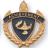Blank Fully Modeled Epoxy Enameled Scholastic Award Pins (Achievement), 7/8