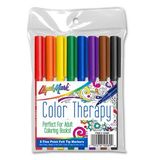 Custom 8 Pack Color Therapy Fine Felt Tip Adult Coloring Markers - Classic Colors - Made in the USA