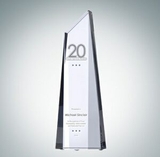 Custom Polygon Optical Crystal Obelisk Award (Large), 10