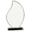 Custom Flame Shaped Facet Glass Award w/ Black Base (10 1/2"), Price/piece