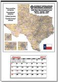 Custom Large Full Apron Texas State Map Calendar - Thru 5/31/12