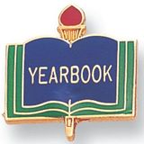 Blank Enamel Academic Award Pin (Yearbook), 13/16