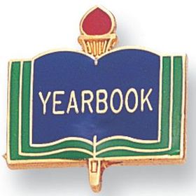 Blank Enamel Academic Award Pin (Yearbook), 13/16" W