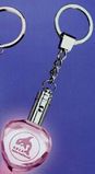 Custom Crystal Heart Keychain w/ LED Light, 3/4