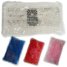 Custom Rectangle Gel Beads Hot/ Cold Pack, 7" W X 4" H