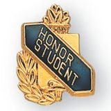 Blank Enameled & Epoxy Domed Scholastic Award Pin (Honor Student), 5/8