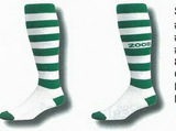 Striped Softball Socks w/ Customized Heel & Toe 10-13 Large