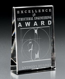 Custom Clear Distinction Crystal Award (5