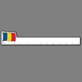 12" Ruler W/ Full Color Flag Of Romania