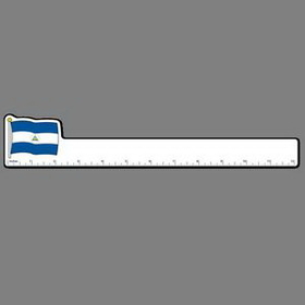 12" Ruler W/ Full Color Flag Of Nicaragua