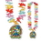 Multi-Color Floral Lei w/ Custom Shaped PVC Medallion, 40" L, Price/piece