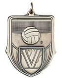 Custom 100 Series Stock Medal (Volleyball) Gold, Silver, Bronze