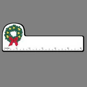 Custom 6" Ruler W/ Full Color Christmas Wreath
