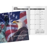 Custom Patriotic Liberty Work Monthly Pocket Planner, 3 5/8
