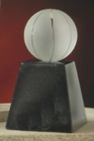 Custom Crystal Basketball Award w/ Base (2.5")