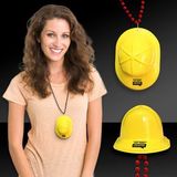 Custom Mini Yellow Construction Hat W/ J Hook Attachment