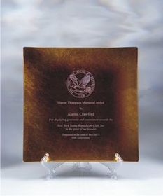 Custom Gold Leaf Award Plate (8")
