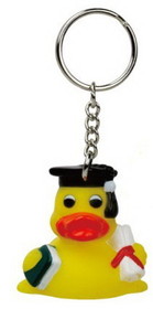 Custom Mini Rubber Graduation Duck Key Chain