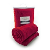 Blank Micro Plush Coral Fleece Blanket (Red), 50