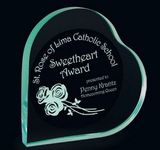 Custom Heart Jade Acrylic Award (7