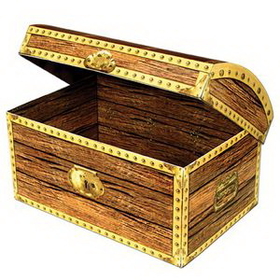 Custom Treasure Chest Box, 8" L x 5 1/2" W