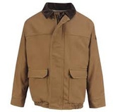 Custom Brown Duck Lined Bomber Jacket-EXCEL FR Comfortouch