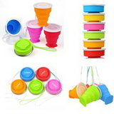 Custom Portable Collapsible Silicone Cups, 3.15
