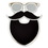 Blank Mustache and Beard Pin, 1" W x 1" H, Price/piece