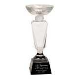 Custom Clear Crystal Cup with Black Pedestal Base (12