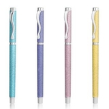 Custom Sandblasting Finish Colorful Series Metal Gel Pen with Cap, 5.63
