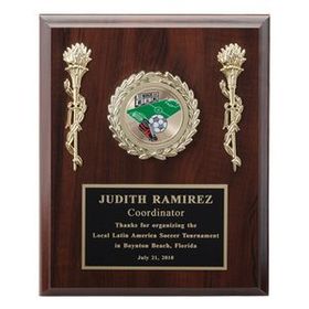 8"x10" Plaque w/Black Plate & Plastic Torches, Takes Insert