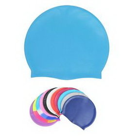 Custom Silicone Swimming Cap, 7 1/2" L x 8 5/8" W