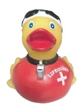 Custom Rubber Lifeguard Duck, 3 3/8