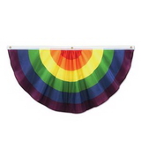 Custom Rainbow Fabric Bunting, 4'