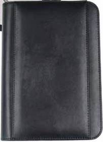 Custom Junior Business Padfolio W/ Outside Pocket, Zipper & Calculator, 7 3/8" W X 10 1/2" H