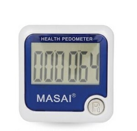 Custom Masai Health Pedometer/Step Counter, 2" W X 2" H X 0.75" D