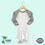 Custom The Laughing Giraffe Long Sleeve Raglan Infant Sleeper Gown w/ Mittens - White/Heather, Price/piece
