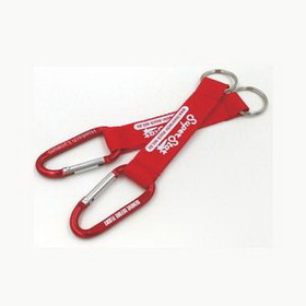 Custom Carabiner Keychain with Polyester Strap, 4" L x 3/4" W