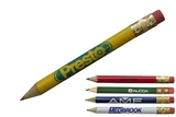Custom Round Golf Pencil w/ Eraser
