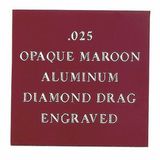 Custom Opaque Maroon Aluminum Engraving Sheet Stock (12