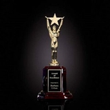Custom Star Achievement Award w/ Rosewood Base (11 1/2
